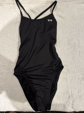 TYR Women's Durafast One Cutoutfit Black One Piece Swimsuit Sz: 28 S